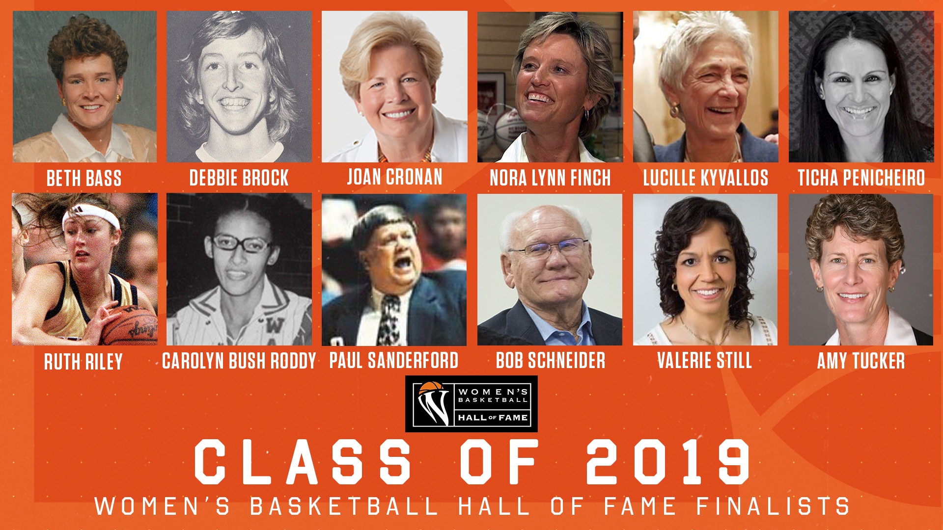 The Women's Basketball Hall of Fame announced its 12 finalists for consideration for induction into its Hall of Fame