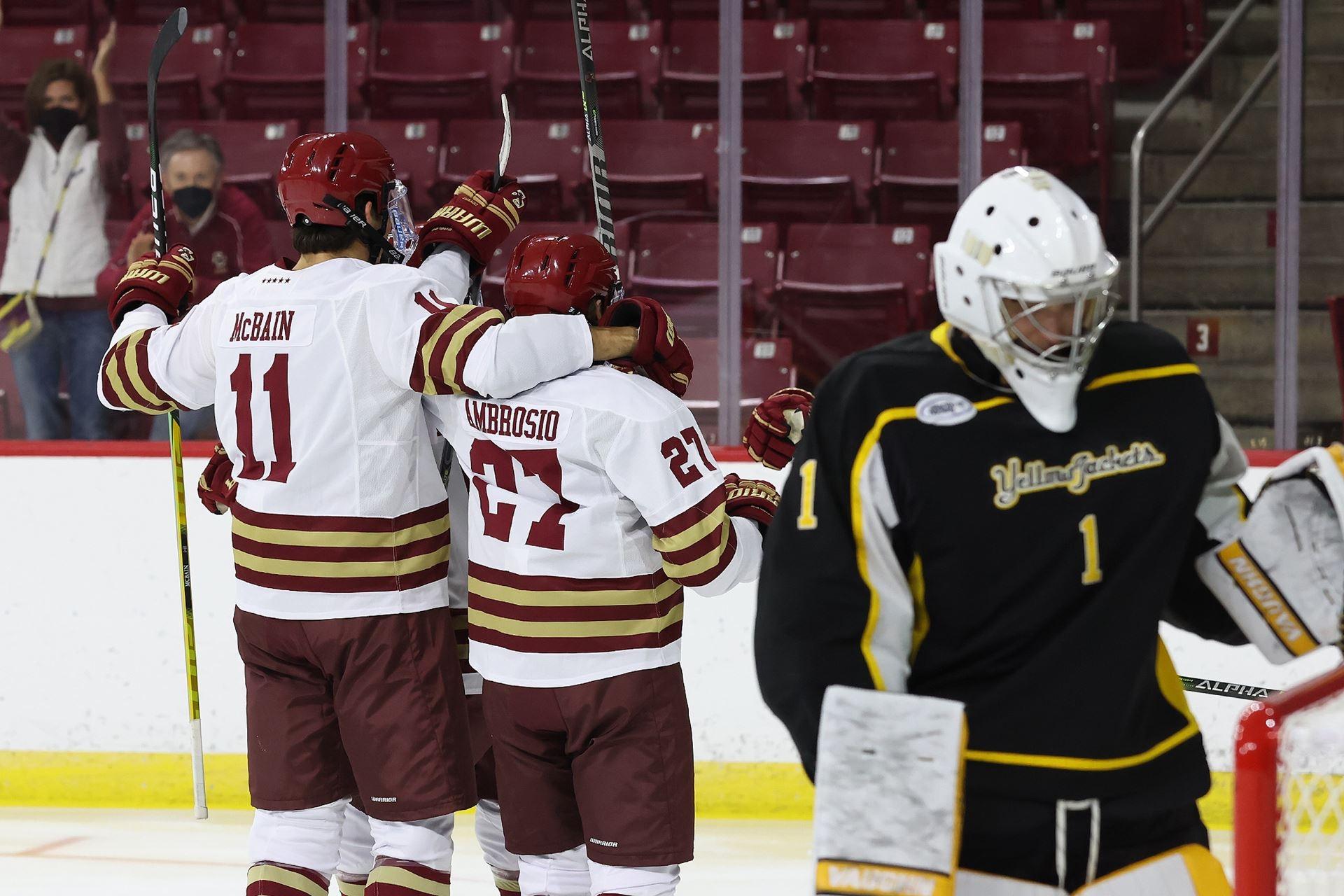 BC beat AIC, 4-1, in their exhibition game. 