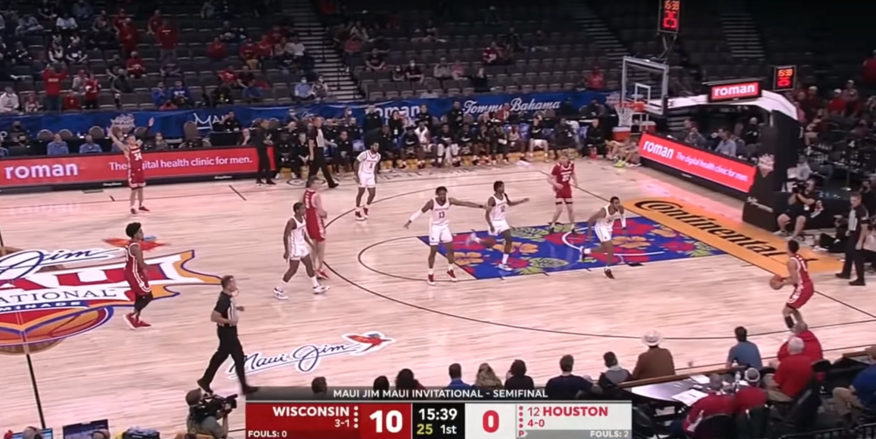 Wisconsin's Johnny Davis against Houston.