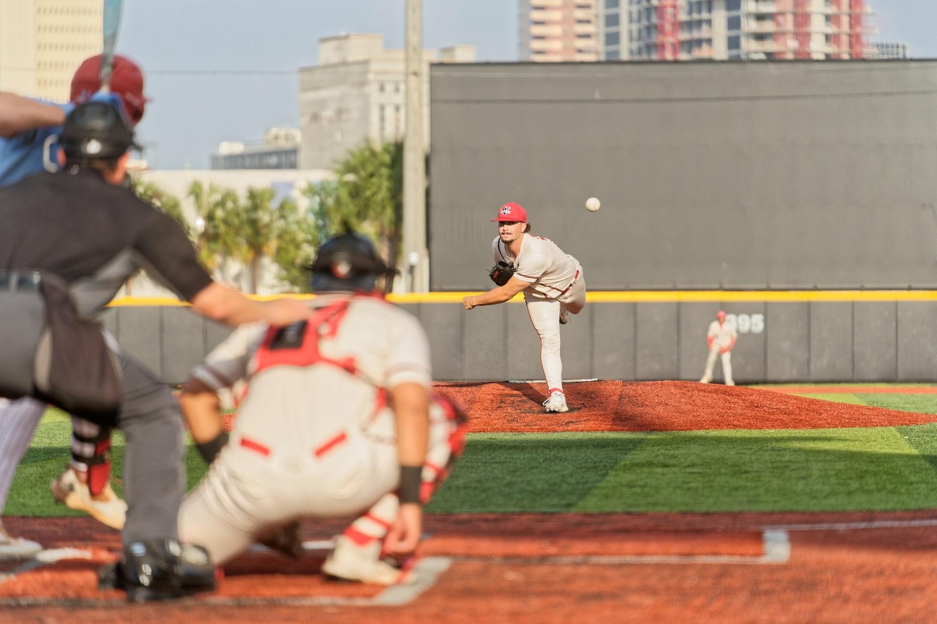 Robert Satin hurls another victory for Tampa baseball.