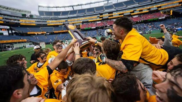 Adelphi looks to win its 10th DII men's lacrosse championship for yet another dogpile. 