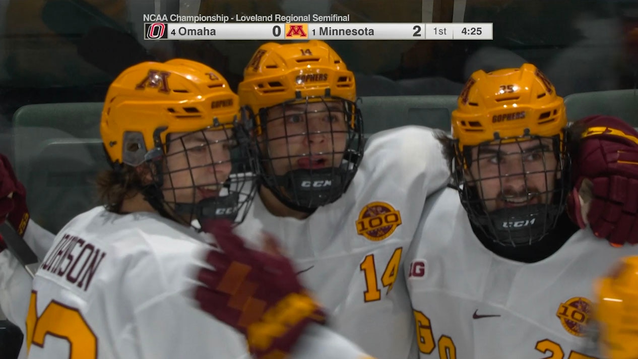 Brock Faber NCAA hockey tournament record FIVE assists for Minnesota in 2021 regionals